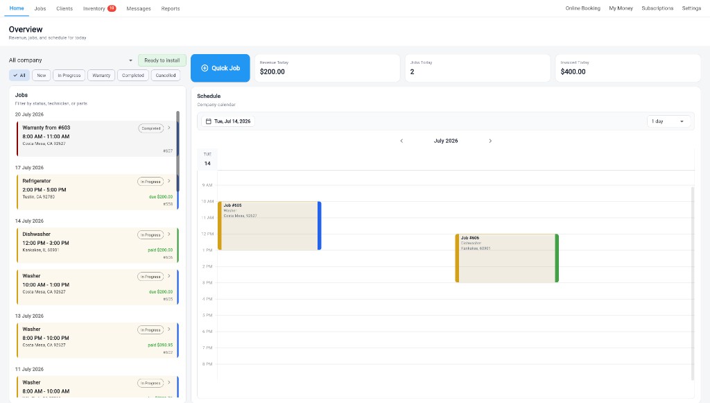 Taskrol subcontractor and multi-company job management